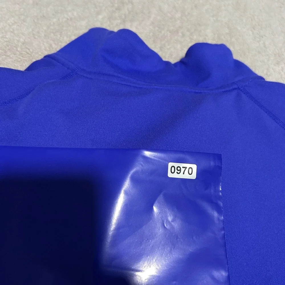 Nike Running Pullover Mens XL Blue Dri-FIT Quarter Zip Reflective Thumb holes